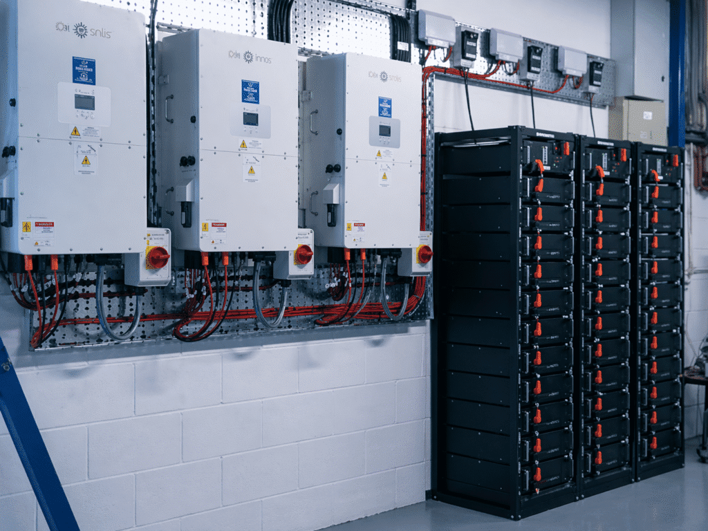 Solar energy storage room setup